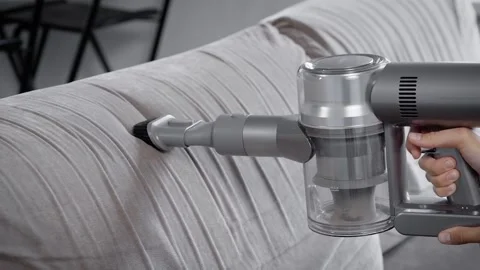 Manual compact wireless vacuum cleaner. Stock Footage 142579005