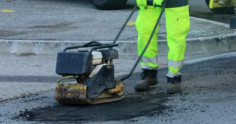 Manual Compactor Plate 스톡 동영상 99378970