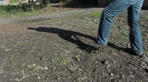 Manual digging time-lapse Stock Footage 12573712