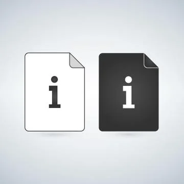 Manual Document file vector icon with info letter. flat sign for mobile conce Ilustración de archivo