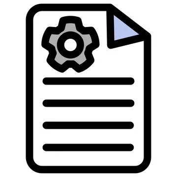 Manual Document with a frame icon symbol - Construction manual Illustrazione stock