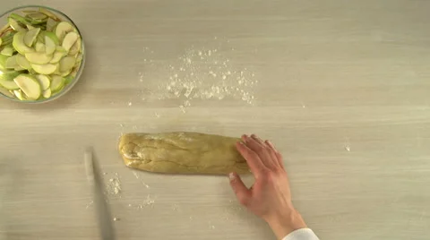Manual dough cutting. Stock-Footage 63137664