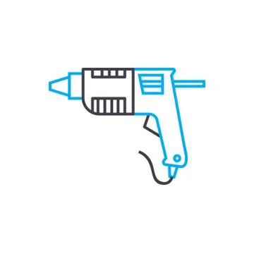 Manual drill vector thin line stroke icon. Manual drill outline illustration Illustration