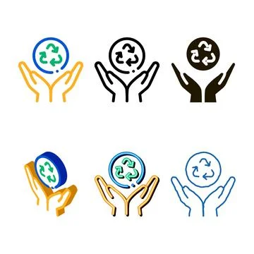 Manual environmental industry icon vector outline simplified Stock Illustration