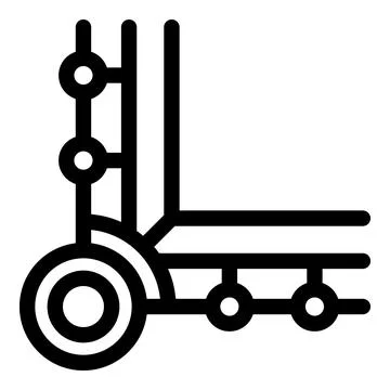 Manual forklift with two wheels transporting cargo in warehouse Stock Illustration
