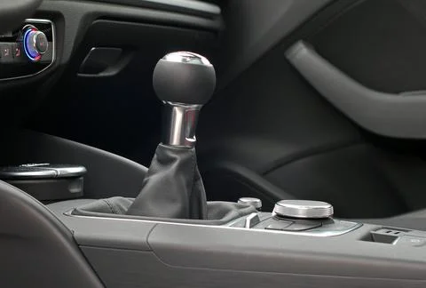 Manual gear shift handle Stock Photos