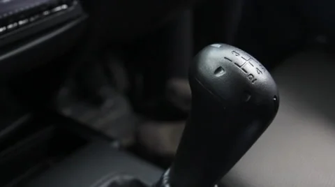 Manual gear shift knob video Stock Footage 45388759