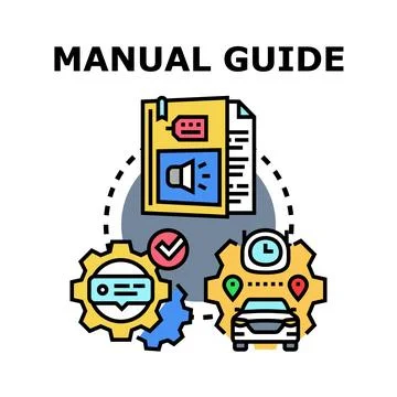 Manual guide for planning navigation and managing process Stock Illustration