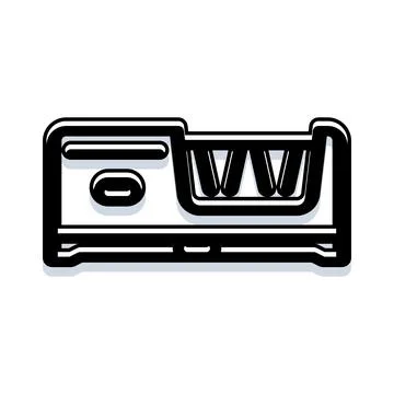 Manual knife sharpener for kitchen blade maintenance Stock Illustration
