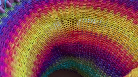 Manual Knitting Machine for Circular Weaving Stock Footage 301087515