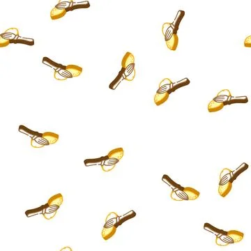 Manual lemon squeezer isometric icon seamless pattern Stock Illustration