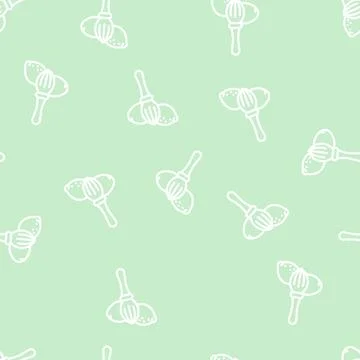 Manual lemon squeezer line vector seamless pattern Illustrazione stock