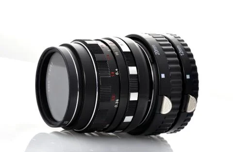 Manual lens with a macrocycle Foto stock