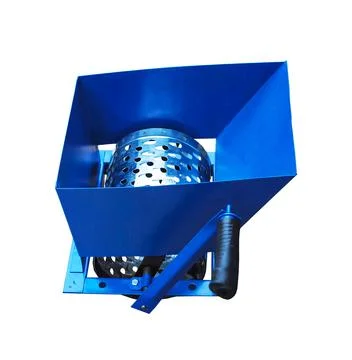 Manual machine used to shell the corn. Stock Photos