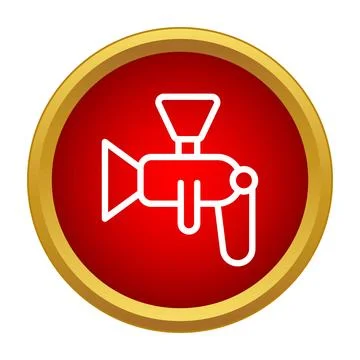 Manual meat grinder icon for kitchen use Stock Illustration