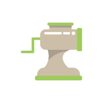 Manual meat grinder making ground meat icon Stock Illustration