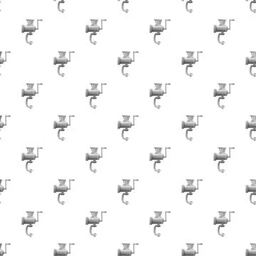 Manual meat grinder pattern creating a seamless background 스톡 일러스트