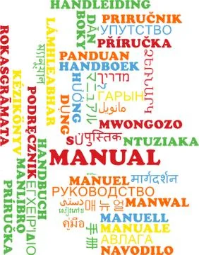 Manual multilanguage wordcloud background concept Stock Illustration