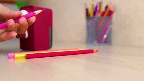 Manual pencil sharpener. Stock Footage 169232415