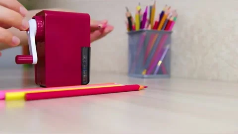 Manual pencil sharpener. Stock Footage 169232463