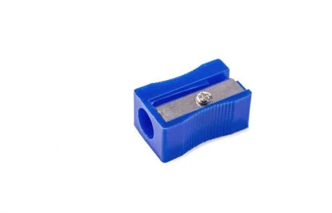 Manual pencil sharpner on the white background 库存照片