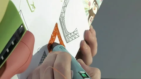 Manual plastic 3d printer Stock Footage 91149794