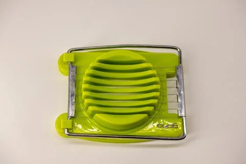 Manual plastic egg cutter on isolated background Stock Photos