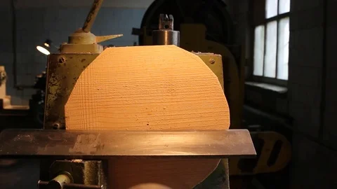 Manual processing of wood on a lathe Stock Footage 77198500