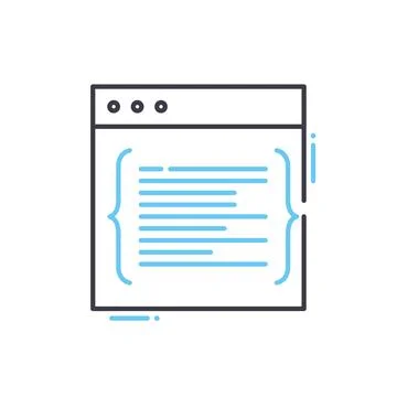 Manual programming line icon, outline symbol, vector illustration, concept sign Stockillustratie