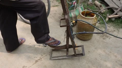 Manual Pumping System Stock Footage 333915757
