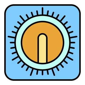 Manual retro kitchen timer icon color outline vector Stock Illustration