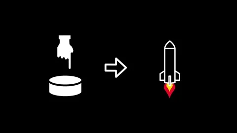 Manual Rocket Launch Stock Footage 334189004