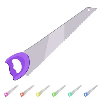 Manual saw hand vector cartoon graphic Stock Illustration