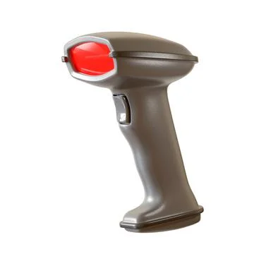 Manual scanner bar code reader isolated on white background Stock Illustration