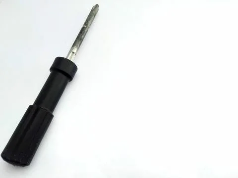 Manual screwdriver with white background Stock Photos