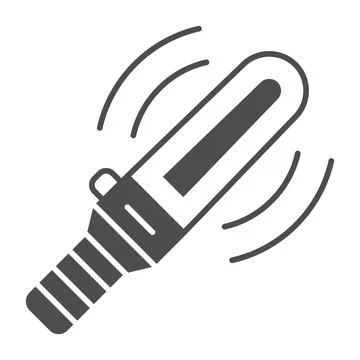 Manual security metal detector solid icon, security check concept, body scanner Stockillustratie