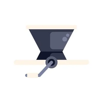 Manual seeding machine spreading fertilizer in field Stock Illustration