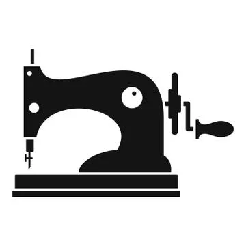 Manual sew machine icon, simple style Stock Illustration