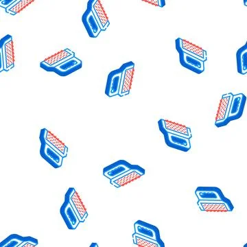 Manual skinning machine isometric icon seamless pattern Stock Illustration