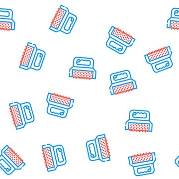 Manual skinning machine vector seamless pattern Stockillustratie