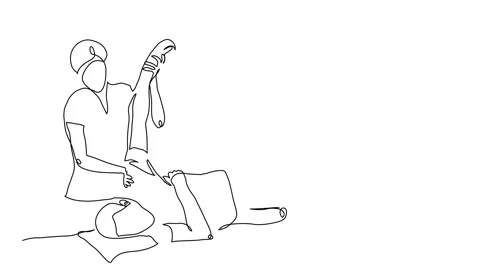 Manual therapy, massage on a table. Physiotherapy treatment animated Stock Footage 300951031