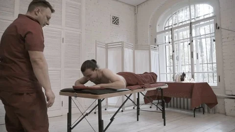 Manual therapy procedures start Stock Footage 92126694