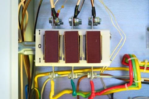 Manual toggle switch for turning on electricity. Stock Photos