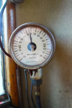 Manual train speed meter Stock Photos