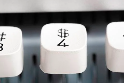 Manual Typewriter Cap Key Stock Photos
