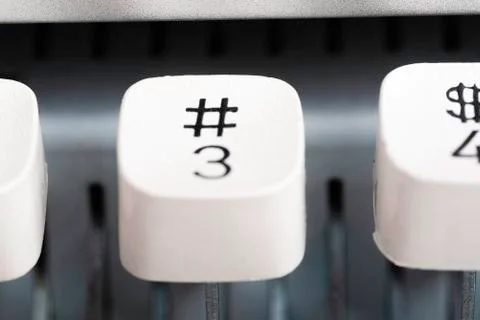 Manual Typewriter Cap Key Stock Photos
