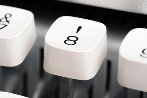 Manual Typewriter Cap Key Stock Photos