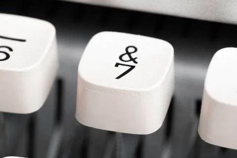 Manual Typewriter Cap Key Stock Photos