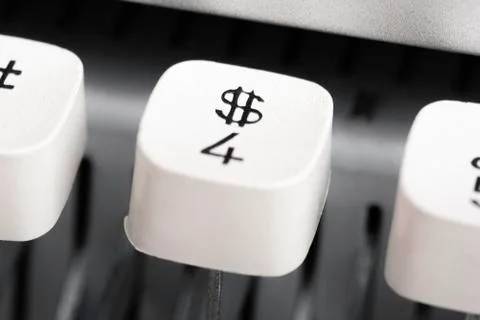 Manual Typewriter Cap Key Stock Photos