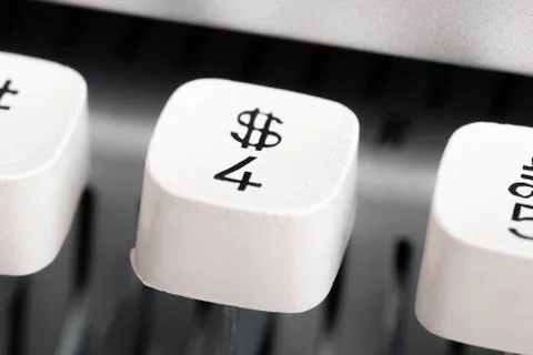Manual Typewriter Cap Key Stock Photos